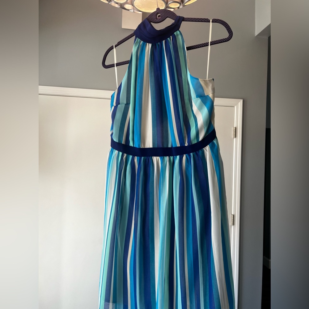 ModCloth blue strip halter dress 1xl